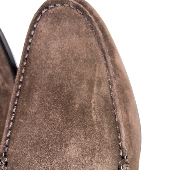 Santoni Faith Suede Loafer in Dark Brown-12 - Picture 8 of 15